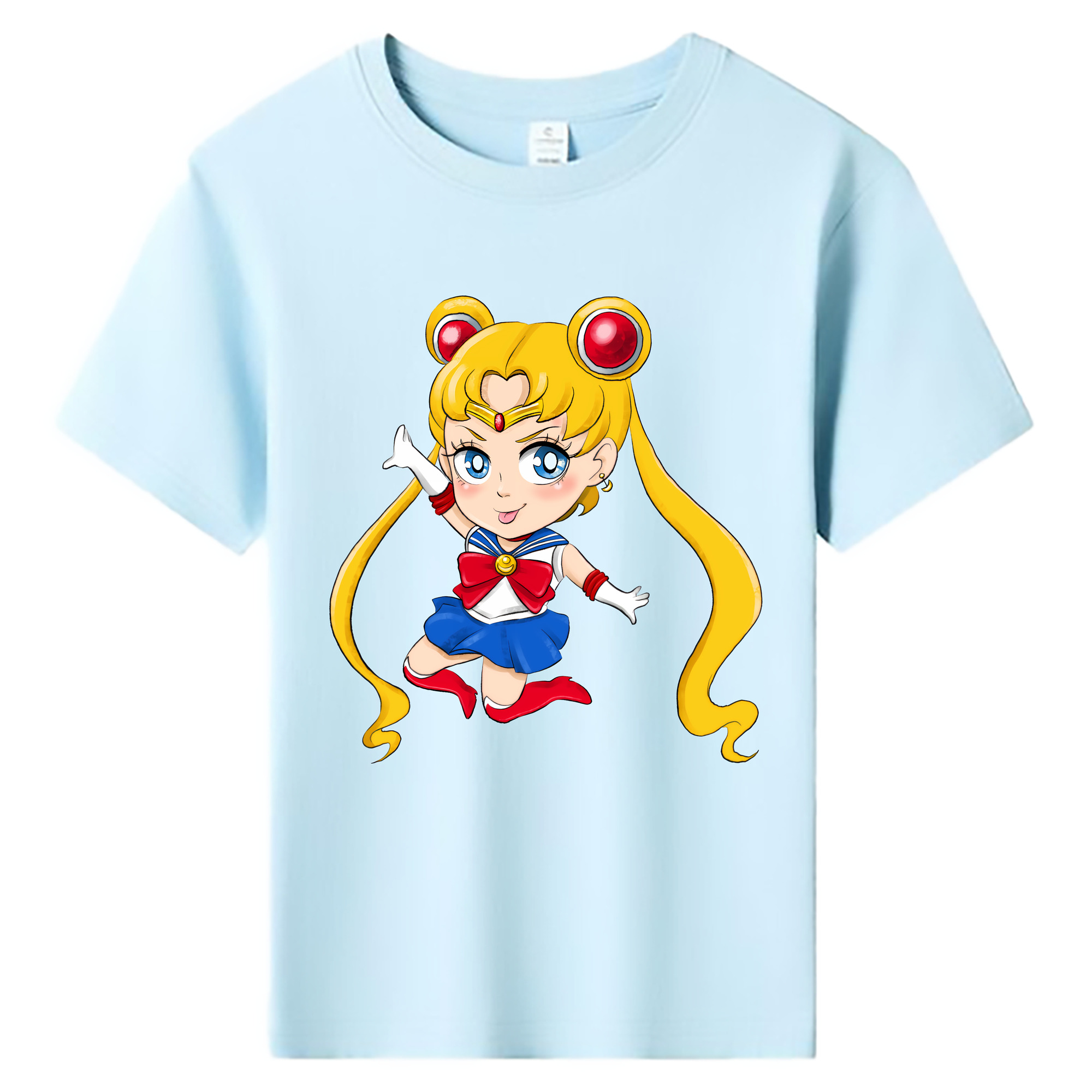 （画像用） 美少女戦士セーラームーン 月野 うさぎ つきの うさぎ Sailor Moon Tsukino Usagi 綿100％キッズTシャツ（フロントプリント）